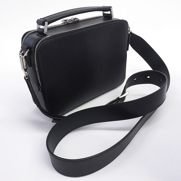 Prada Handbag Shoulder Brick Saffiano Bag 2WAY - Picture 1 of 7